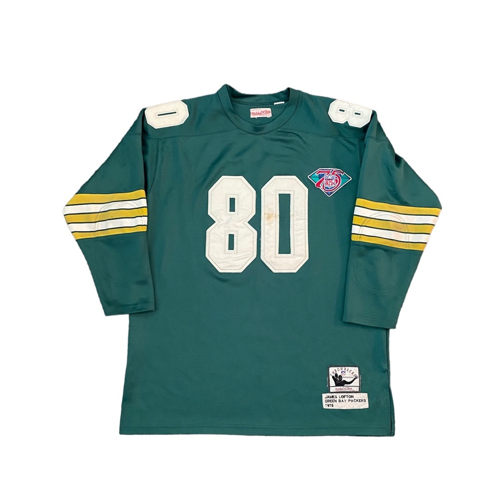 Authentic Mitchell & Ness James Lofton #80 Green Bay Packers Jersey size 52